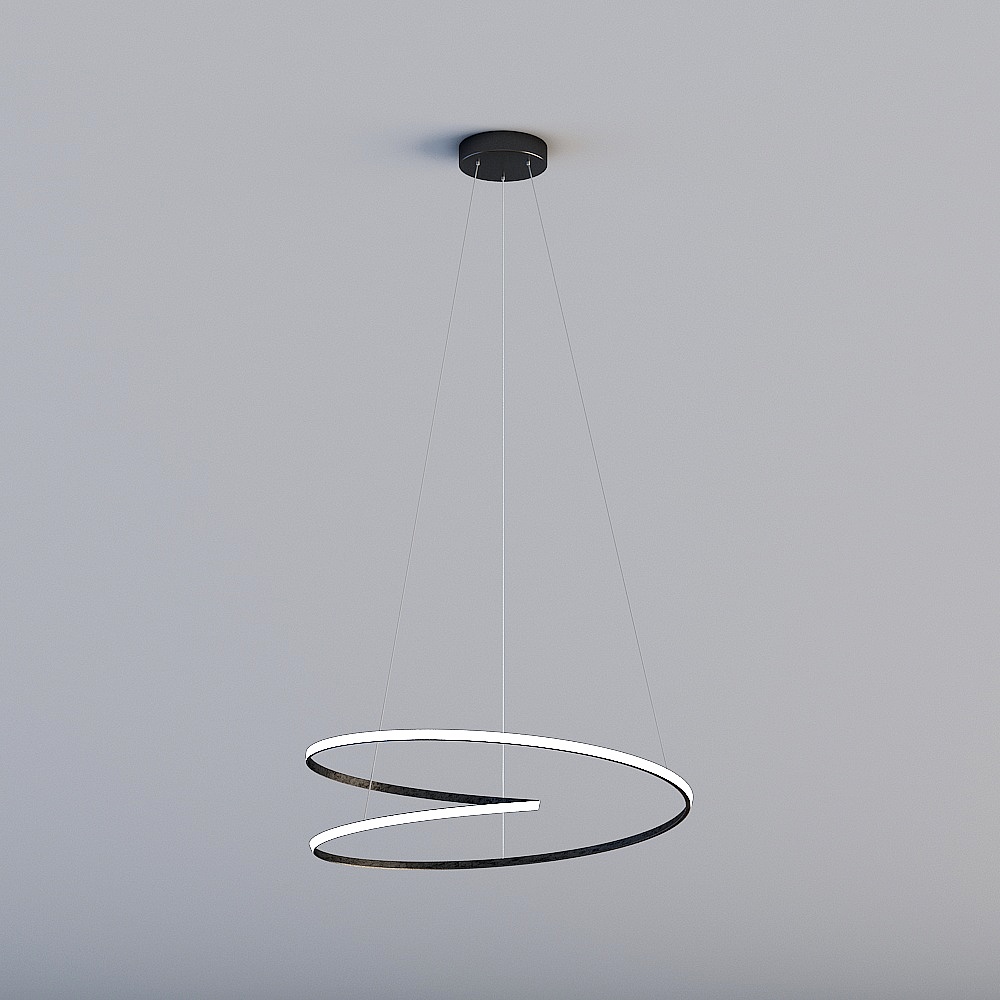 三维灯都·XLG-现代简约客餐厅卧室圆圈吊灯-N6233D模型