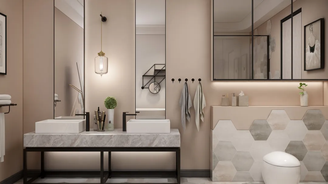 Woodlark Studio的装修设计方案:ChongQing Villa | Master bathroom