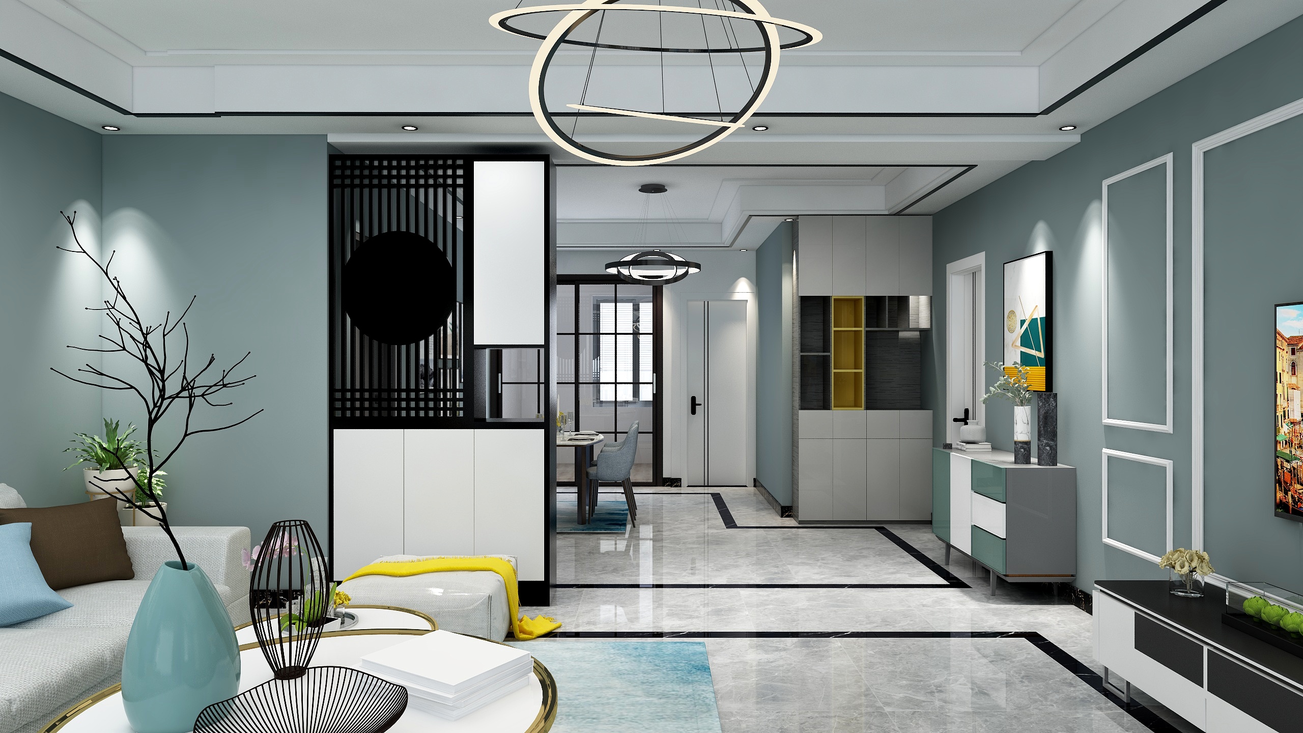 昌吉市蓝麒麟装饰设计-水木融城22-1-601.dxf-装修设计方案