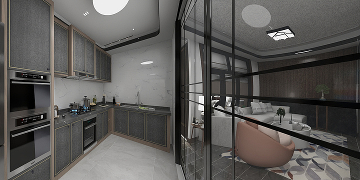 知千万家-1房1厅大通简户型改正规2房-装修设计方案