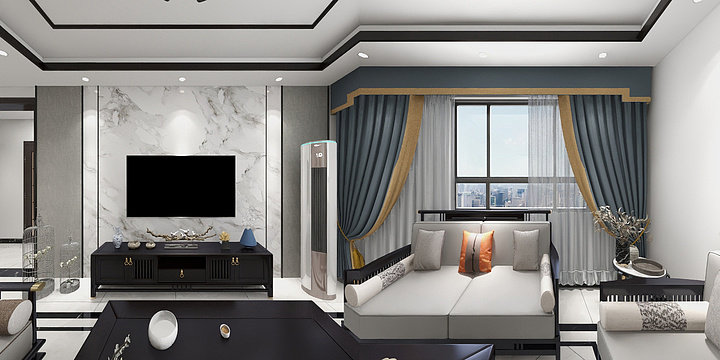 刘伟-安河家园（新中式风格）-装修设计方案