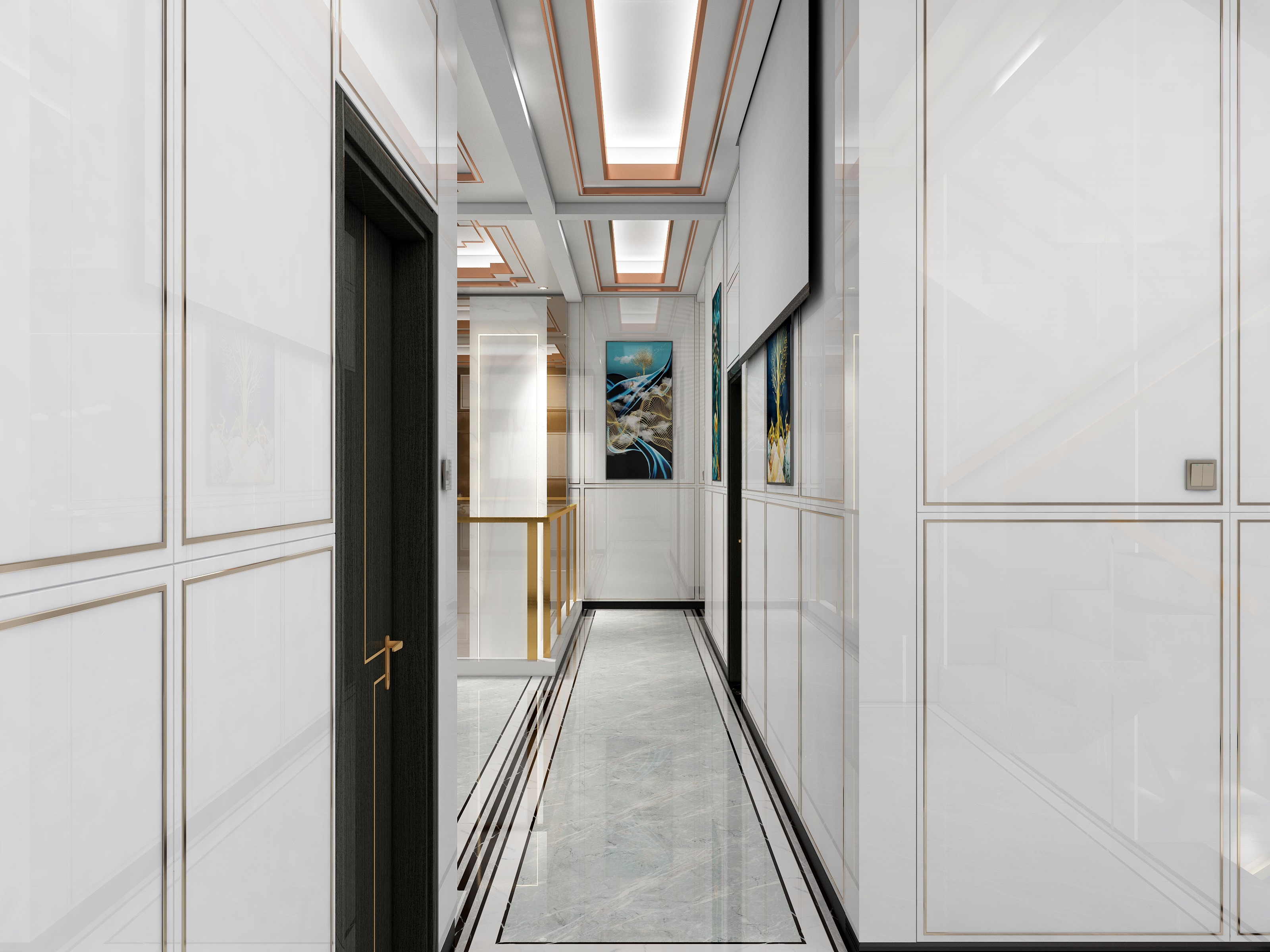 山河知己-《灼华》自建别墅-现代轻奢装修效果图