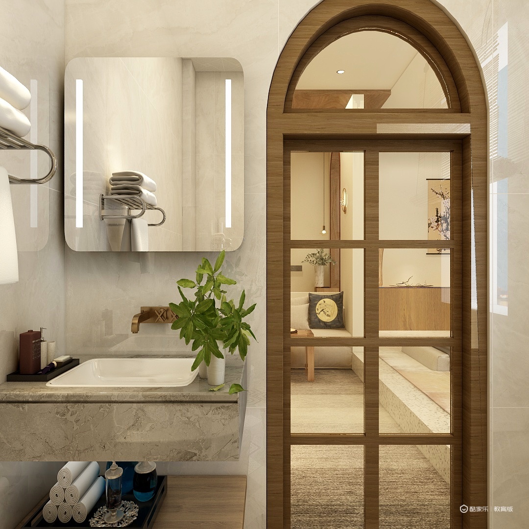 马玉迪-27㎡自然休闲民宿客房装修效果图