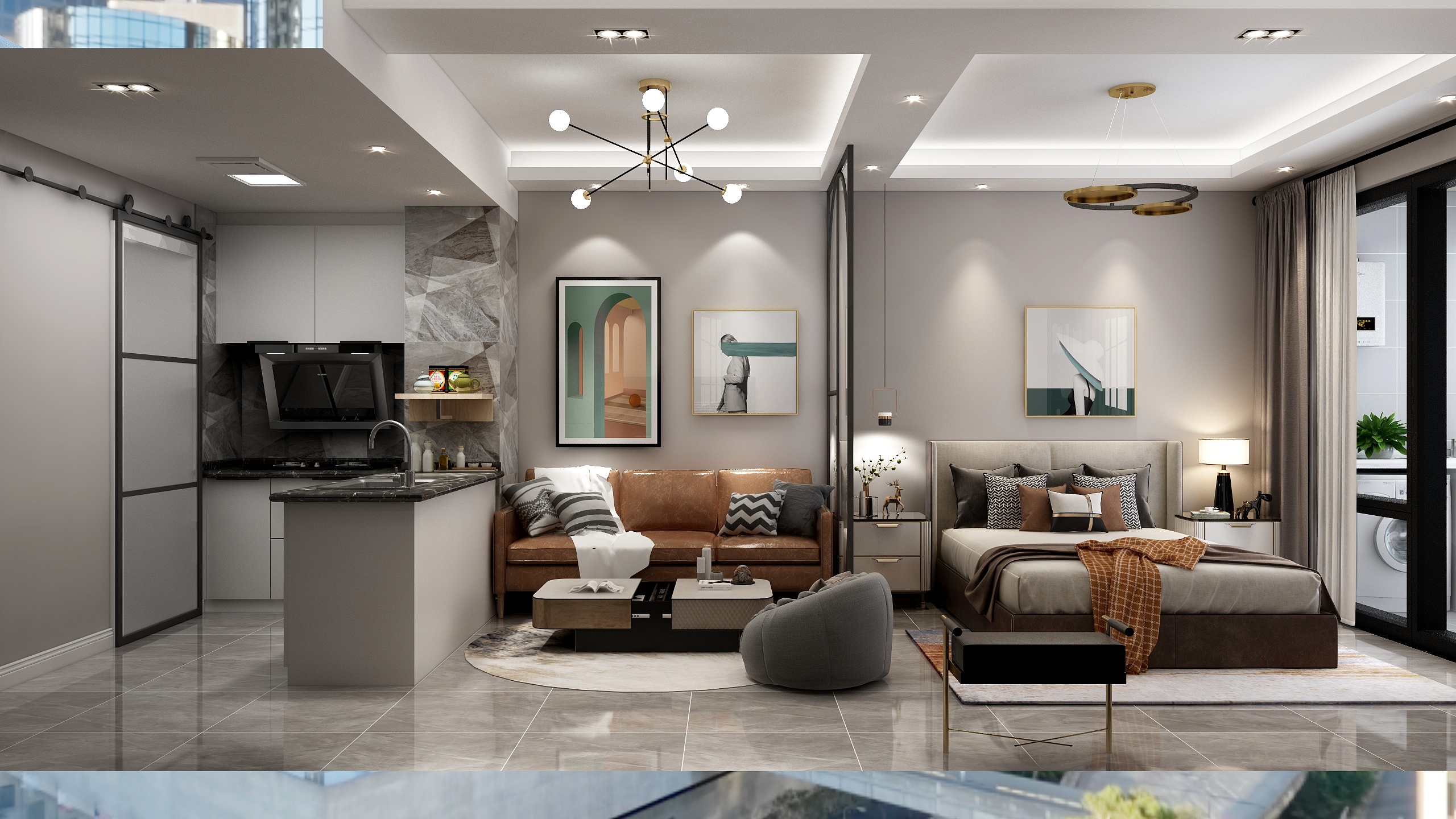 设计师贾庆君-单身公寓-装修设计方案