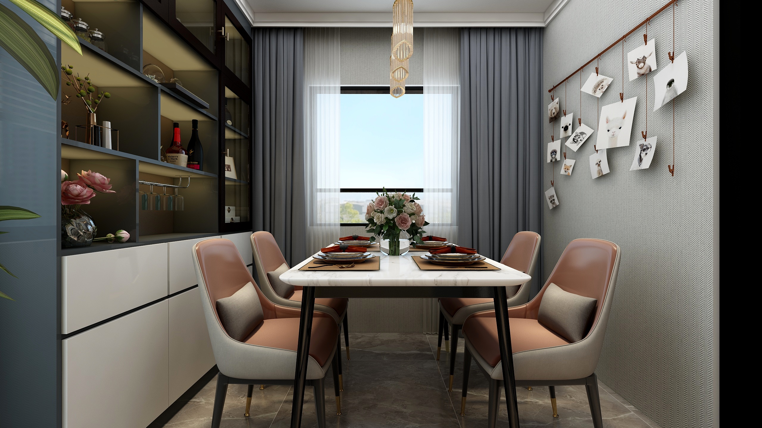 刘月-111方现代两居装修效果图