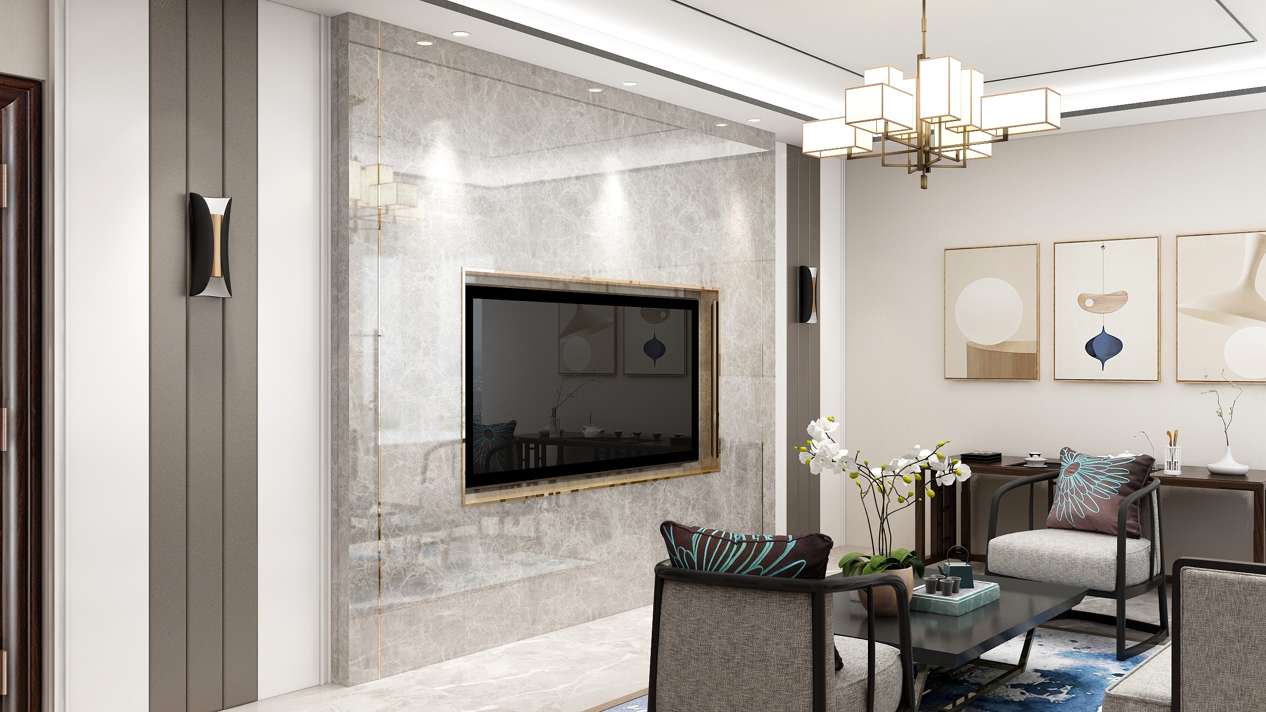 人人创-王敏超-馨逸之福85（新中）-装修设计方案