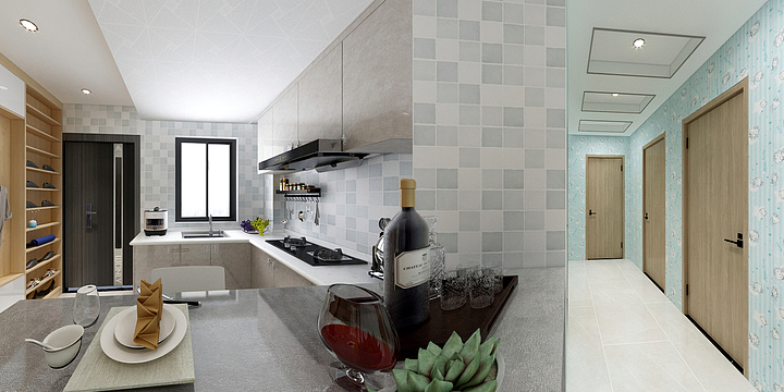 设计师就是你-德信海德公园83.00㎡A2’3室2厅1卫1厨-装修设计方案