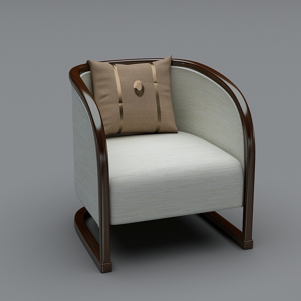 中式-单人椅011911143D模型