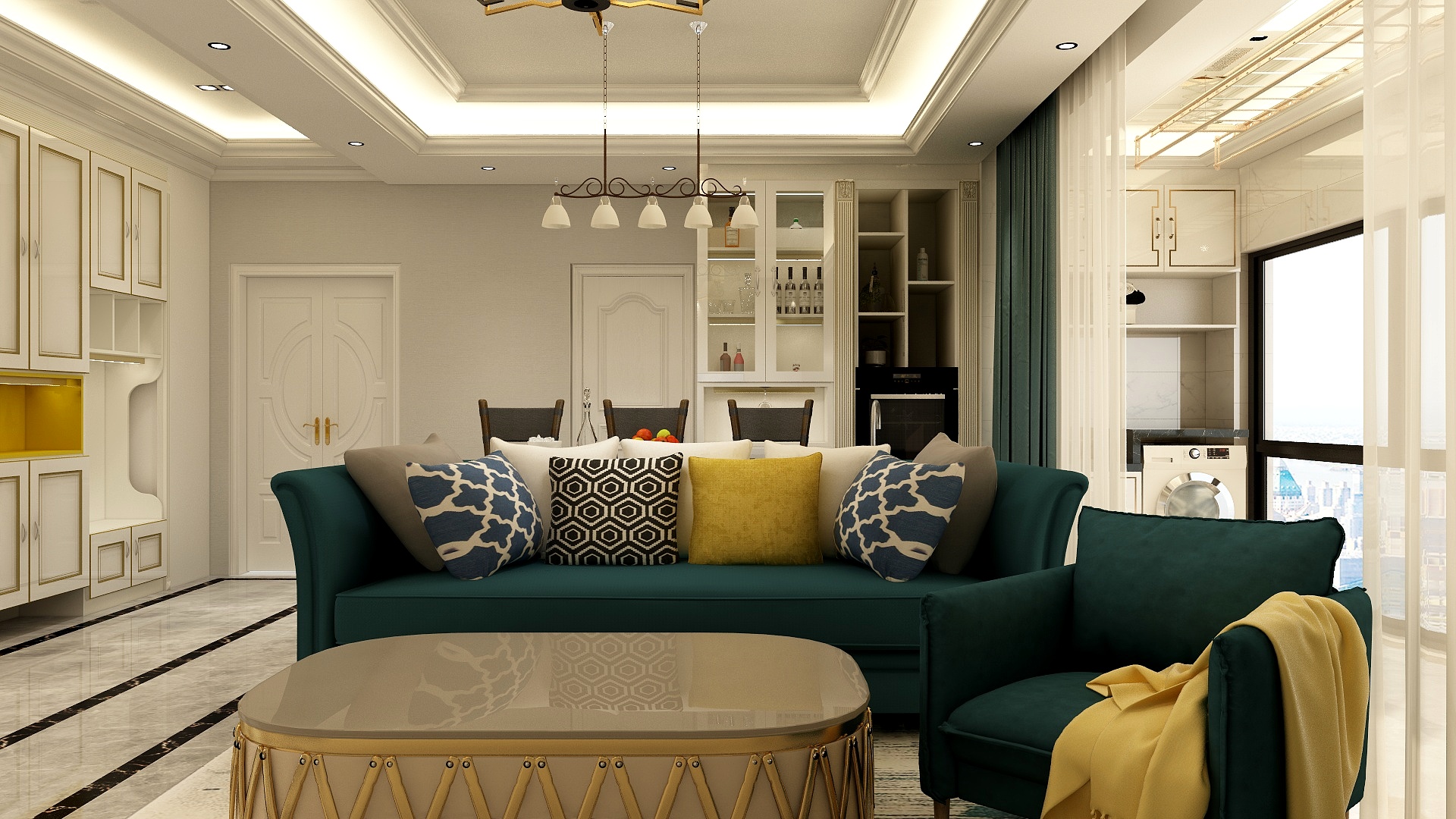 shejiJiang-灰蓝美式风-装修设计方案