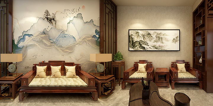 三维方案-锦绣兰亭会所-副本-装修设计方案