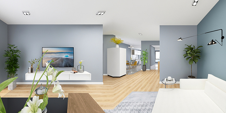 设计师曹芳-友谊1号王美女、周阿姨灰色-装修设计方案