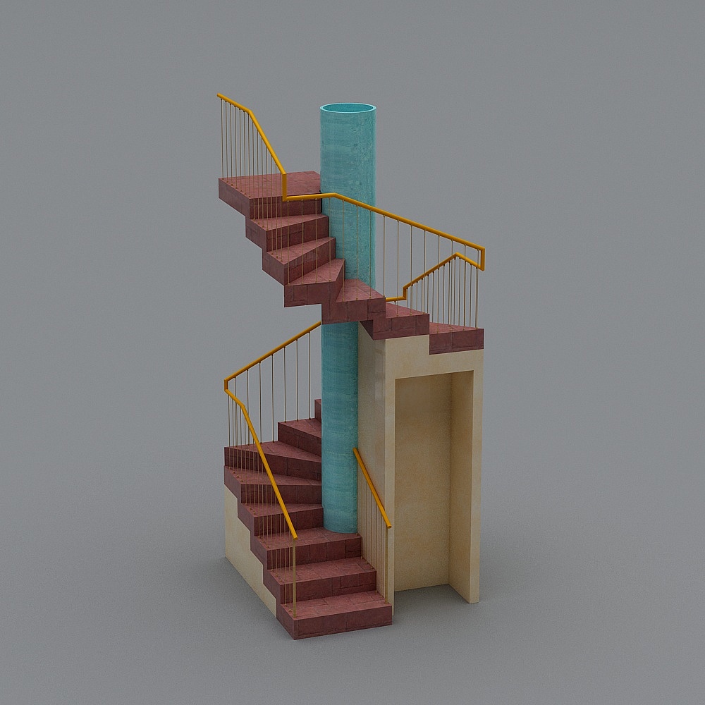 旋转楼梯13D模型