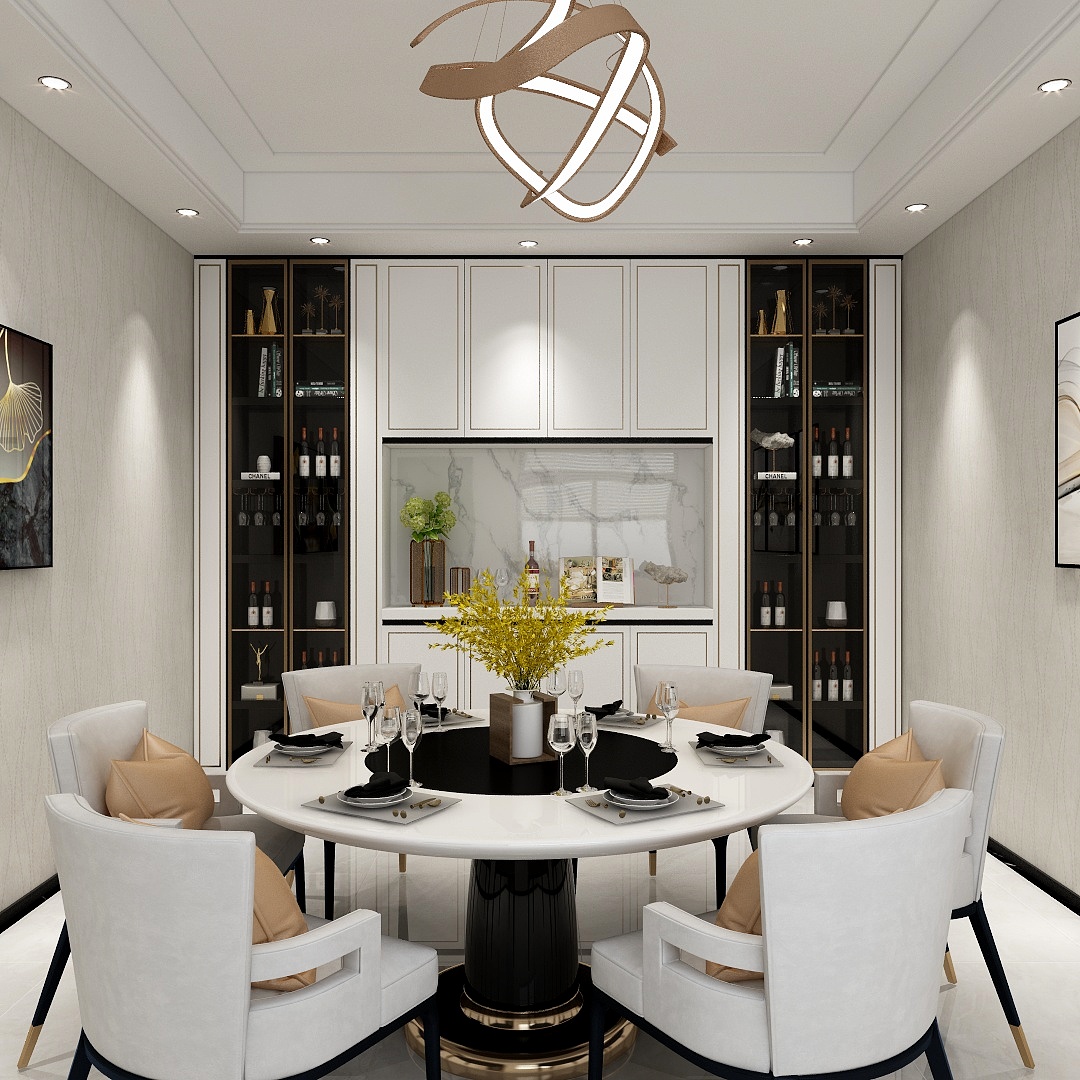 王义龙-162方新中式装修效果图