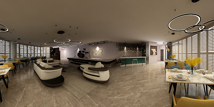 设计师韩博-半岛休闲餐厅-装修设计方案