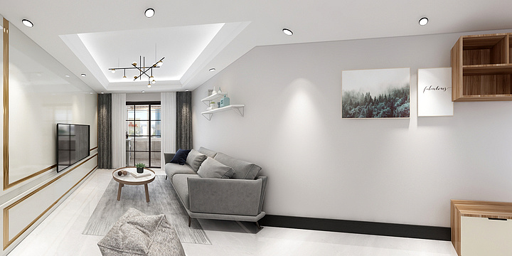 库家ZK-B2(68.34㎡两房两厅一卫)-装修设计方案