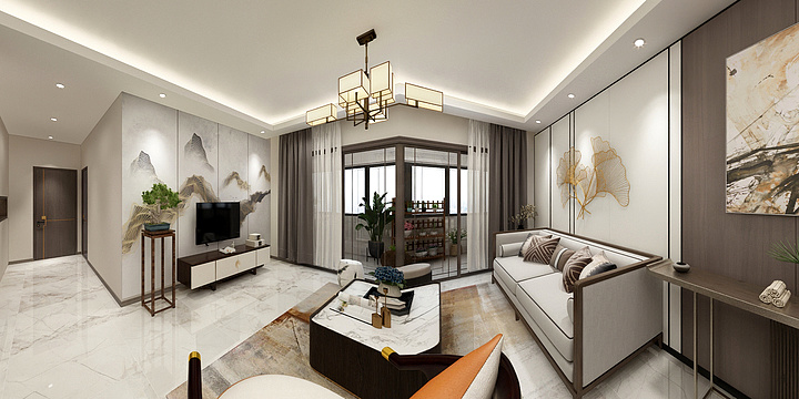 何意设计-3号户型-新中式-装修设计方案