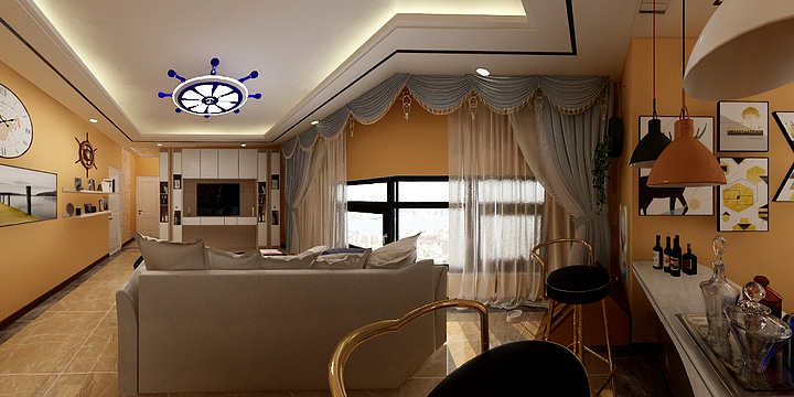 澳德米全屋定制阿森-瑞和园89.50㎡B户型3室2厅1卫-装修设计方案