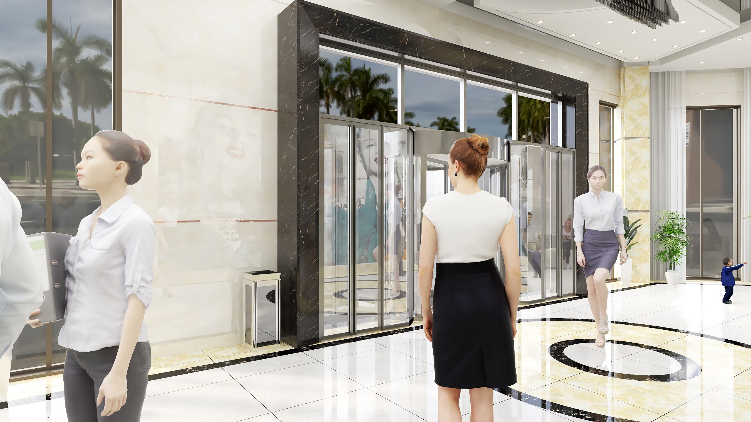 轻流-大堂及电梯间-装修设计方案