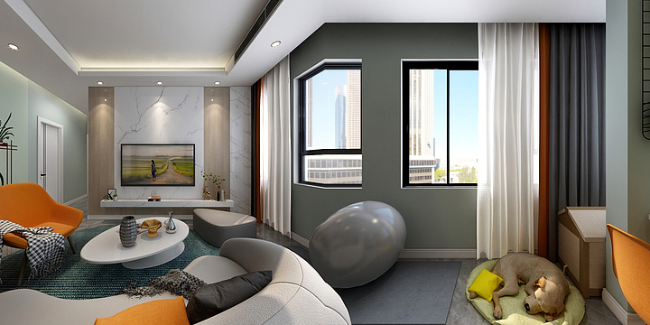 艺格设计工作室-瑞和园89.50㎡B户型3室2厅1卫-装修设计方案