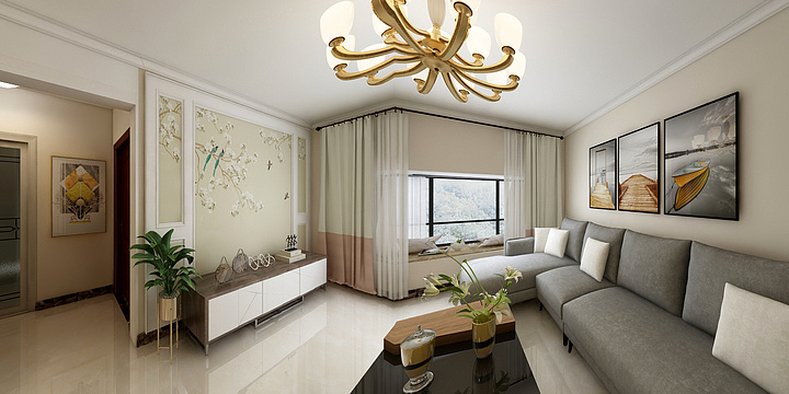 洲桥设计-孔雀城英国宫4期-装修设计方案