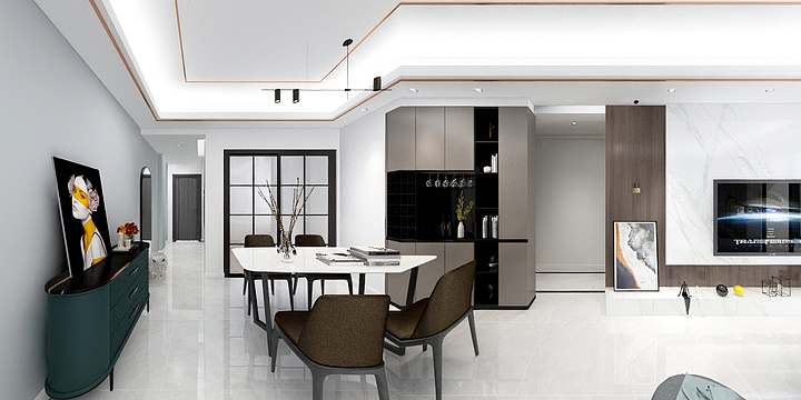 装饰效果设计1-鑫月御园4-2-901#-装修设计方案