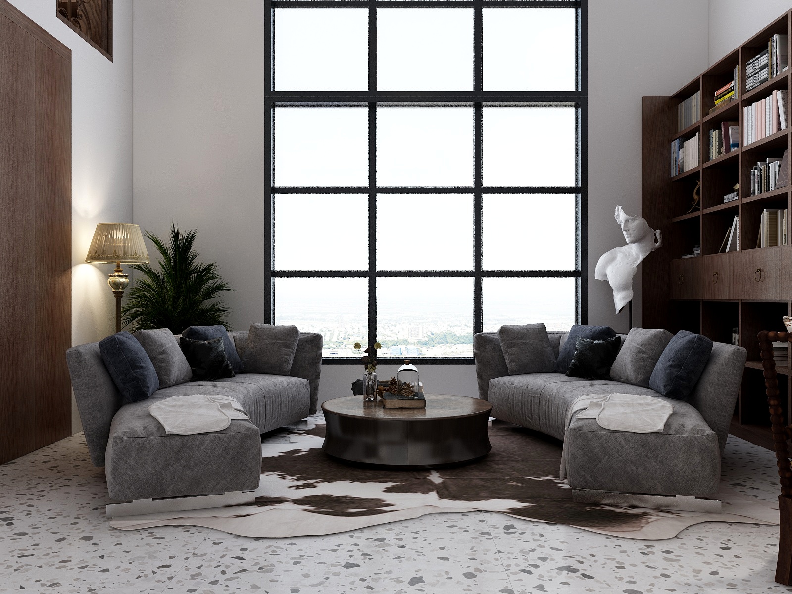 奕巢设计事务所CAGE巢-新古典别墅LOFT装修效果图