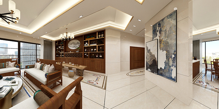 33C-鹰牌瓷砖-怡景湾21栋501房-装修设计方案