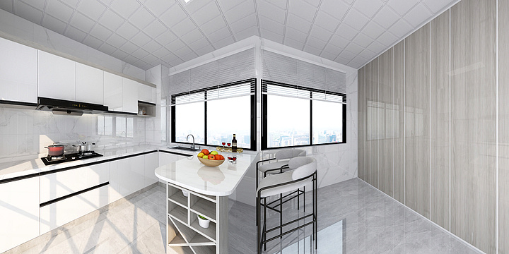 画墨留白-橱柜吧台-装修设计方案