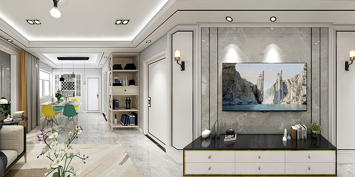 Tony_张-瑞和园89.50㎡B户型3室2厅1卫-装修设计方案