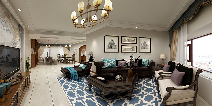 登超装饰-幸福家园26栋装修效果图-装修设计方案