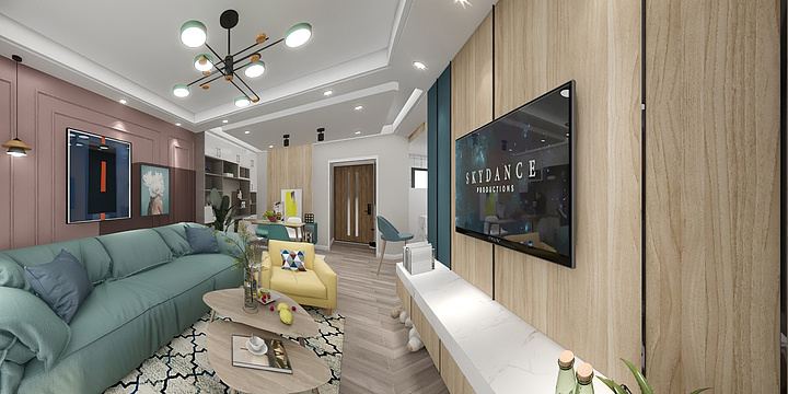 设计师一C-德信海德公园83.00㎡A2’3室2厅1卫1厨-装修设计方案