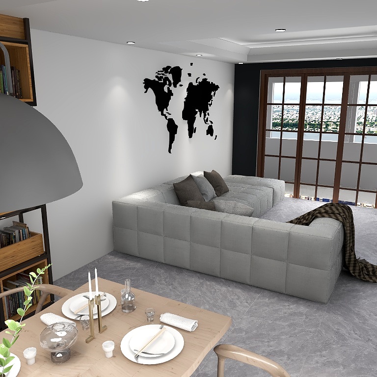 lzx520-中灰大理石混搭-装修设计方案