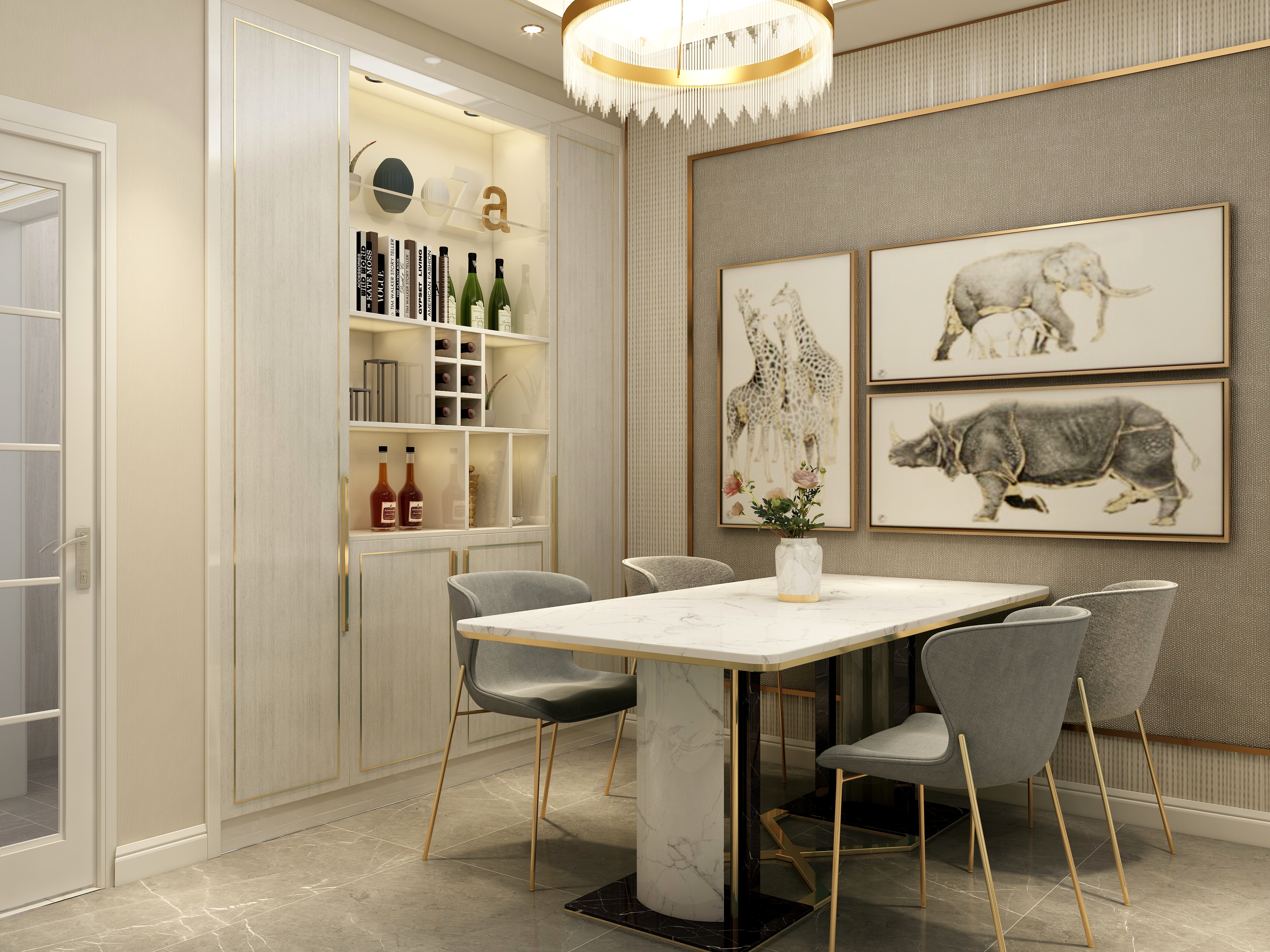 庄育霖-轻奢-重庆渝北长安华都装修效果图