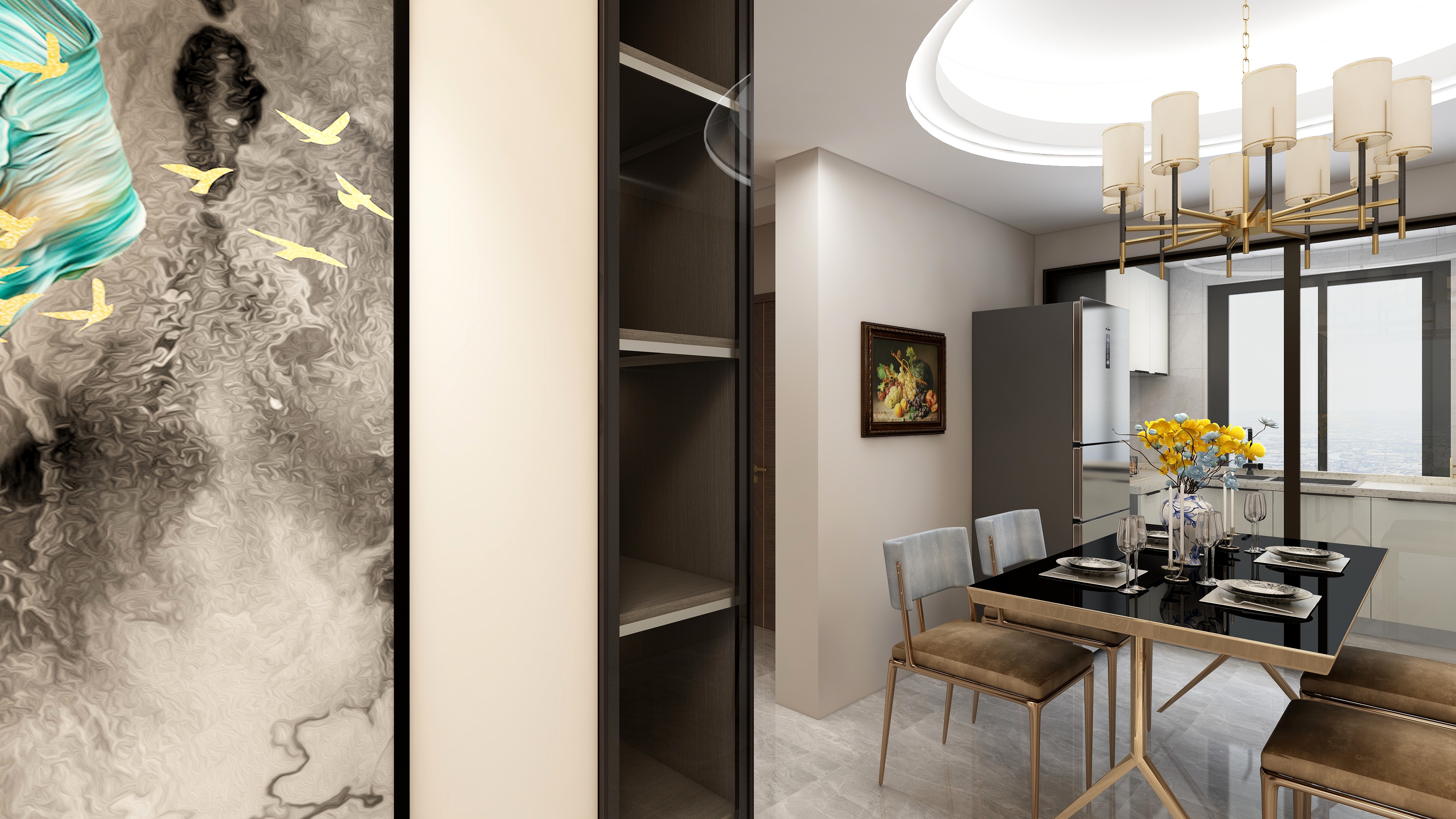 金华画风全屋定制-御西湖6-2-602-装修设计方案