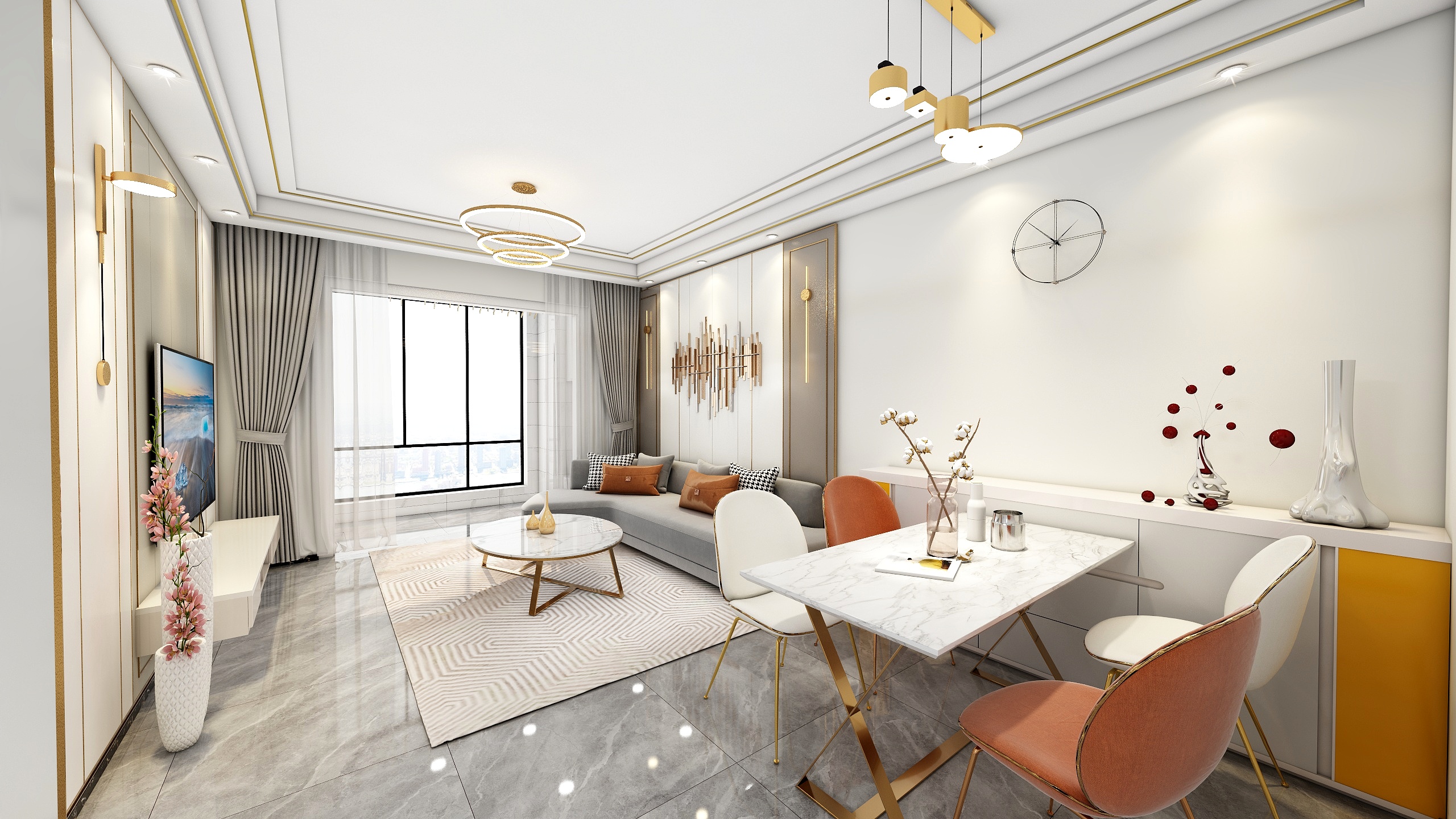 室内装饰效果-色彩空间-装修设计方案