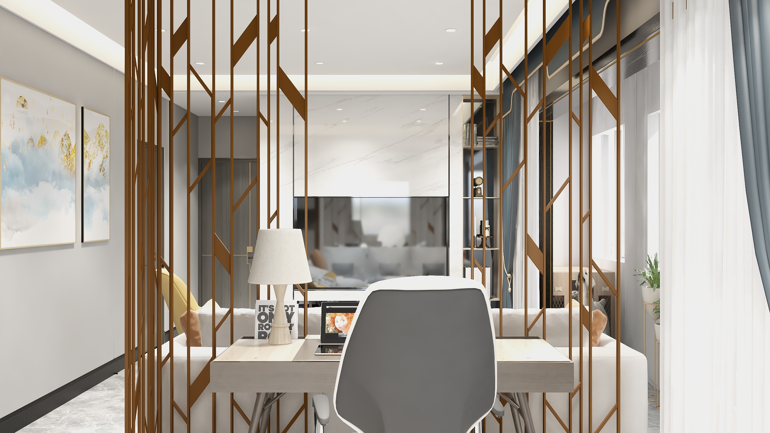 青蓝设计阿拉丁-瑞和园89.50㎡B户型3室2厅1卫-装修设计方案