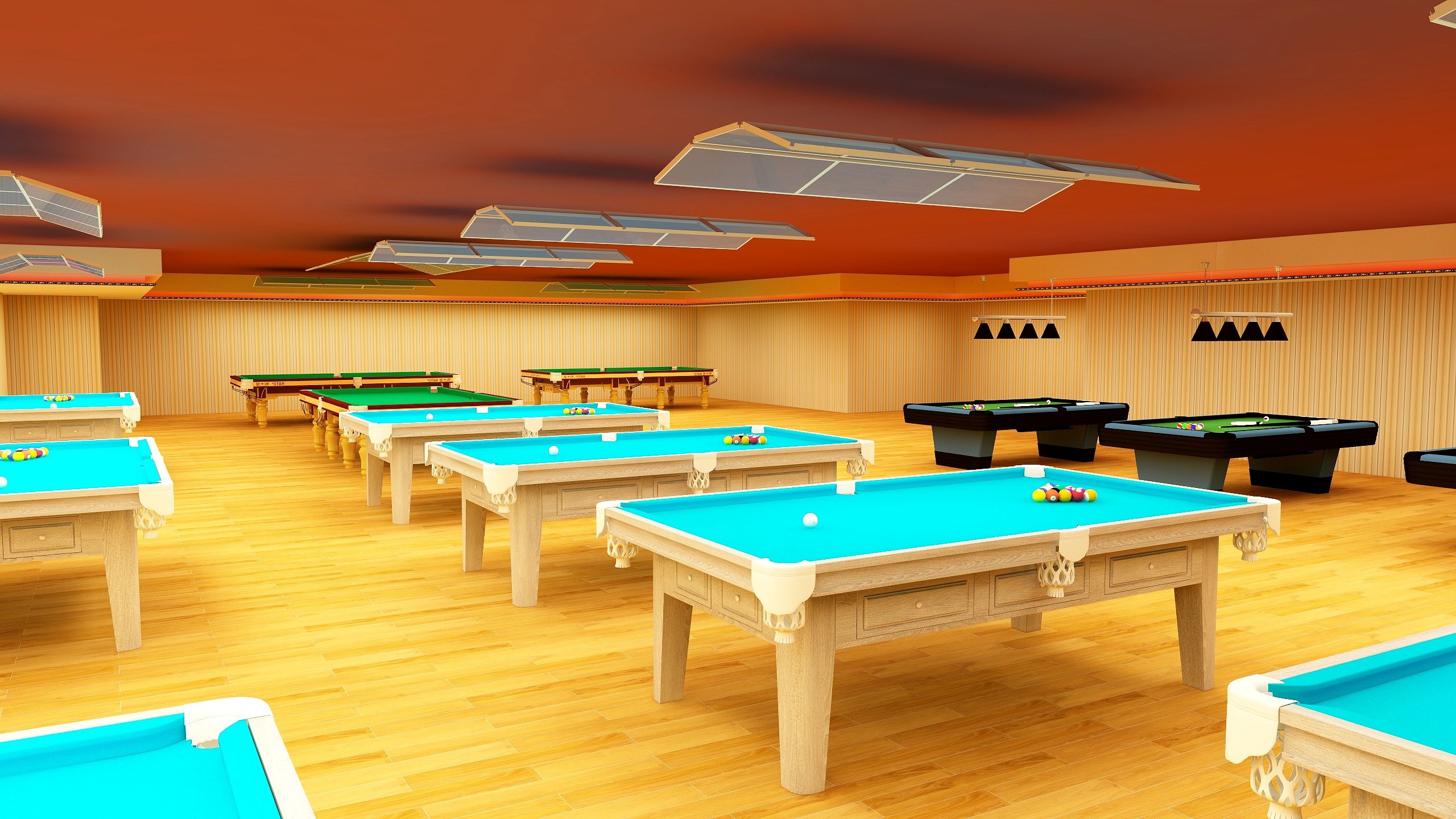 继续轮回-深圳台球馆3DTU-装修设计方案