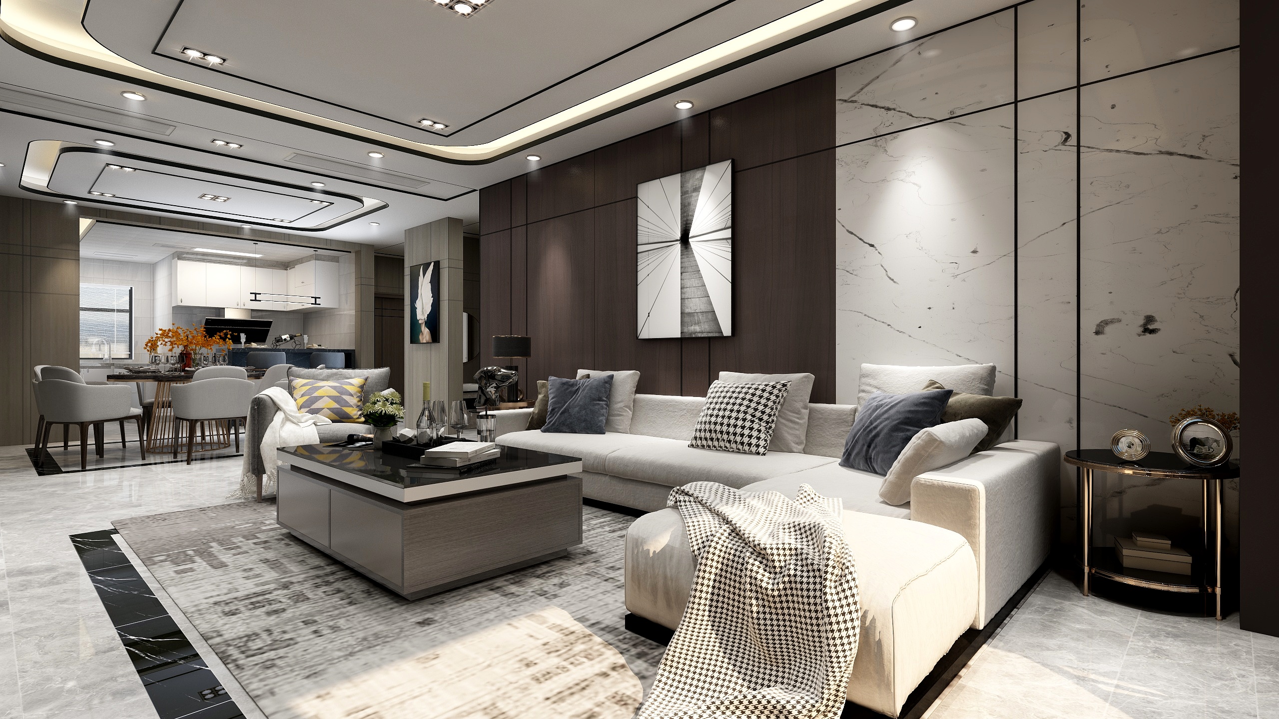 李如意-轻奢——高级灰装修效果图