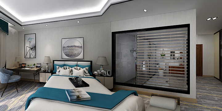 阿杰jj-中式酒店豪华间-装修设计方案