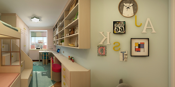 张大海-儿童房设计-2宝-装修设计方案