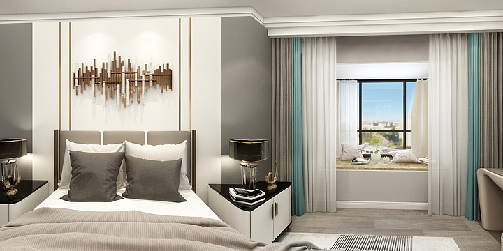 淡墨素笺-效果图1-装修设计方案