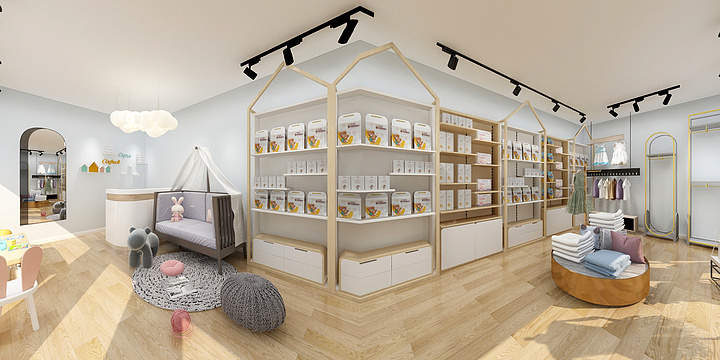 新空间设计曹楠楠-雅赞母婴店-装修设计方案
