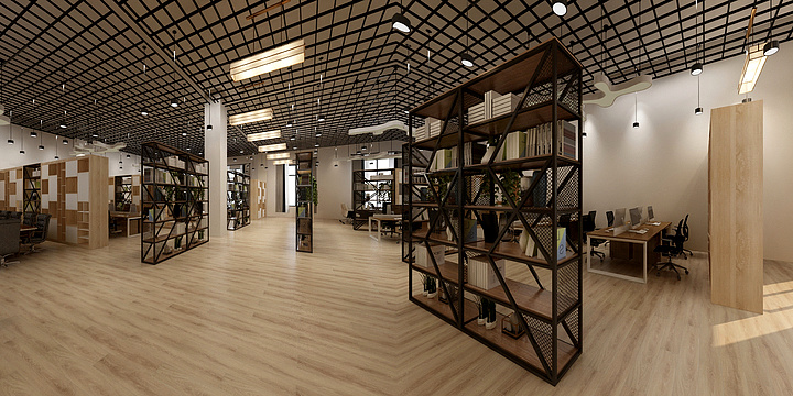 王强-202办公区（尺寸准）-装修设计方案