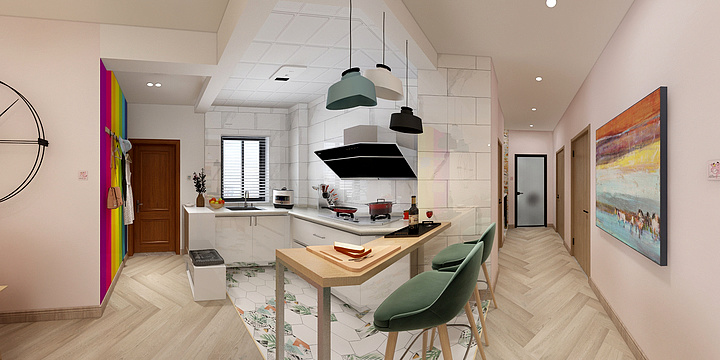 戴志鑫-德信海德公园83.00㎡A2’3室2厅1卫1厨-装修设计方案