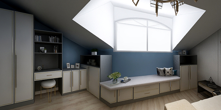 墨染青瓷-昊城蔡总主卧-装修设计方案