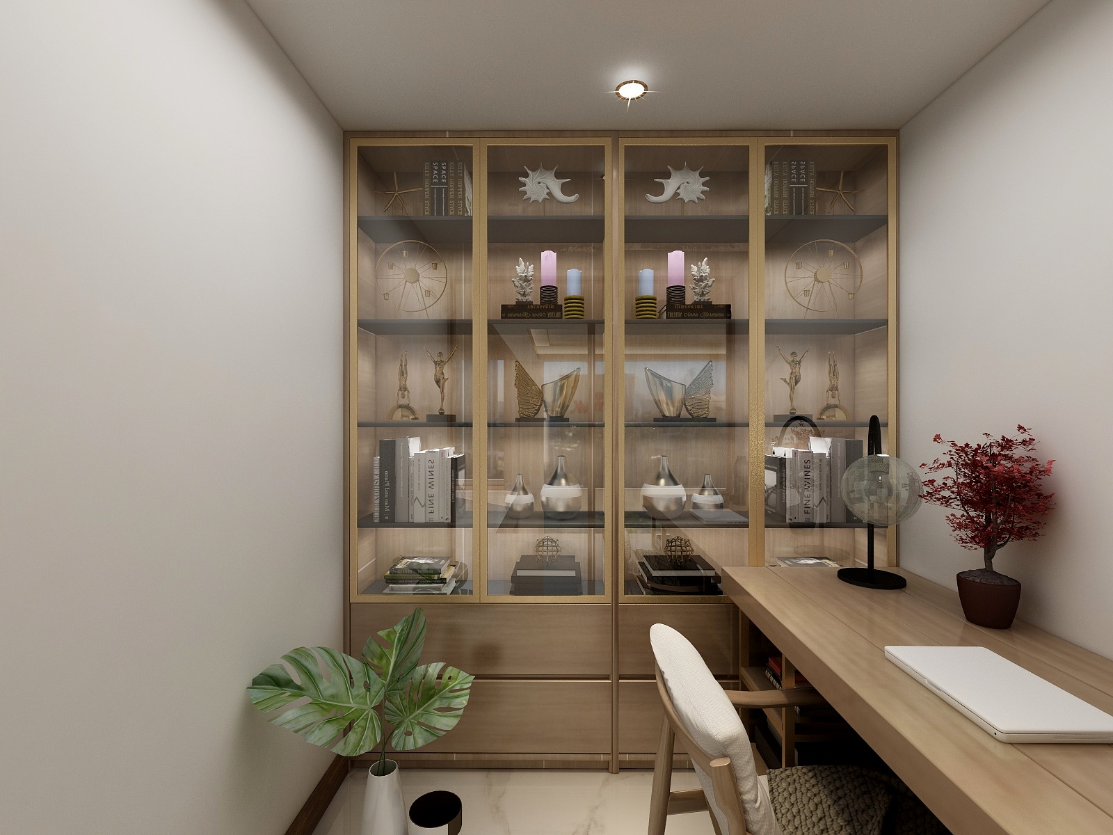 伊小欧-2层别墅户型-轻奢风装修效果图