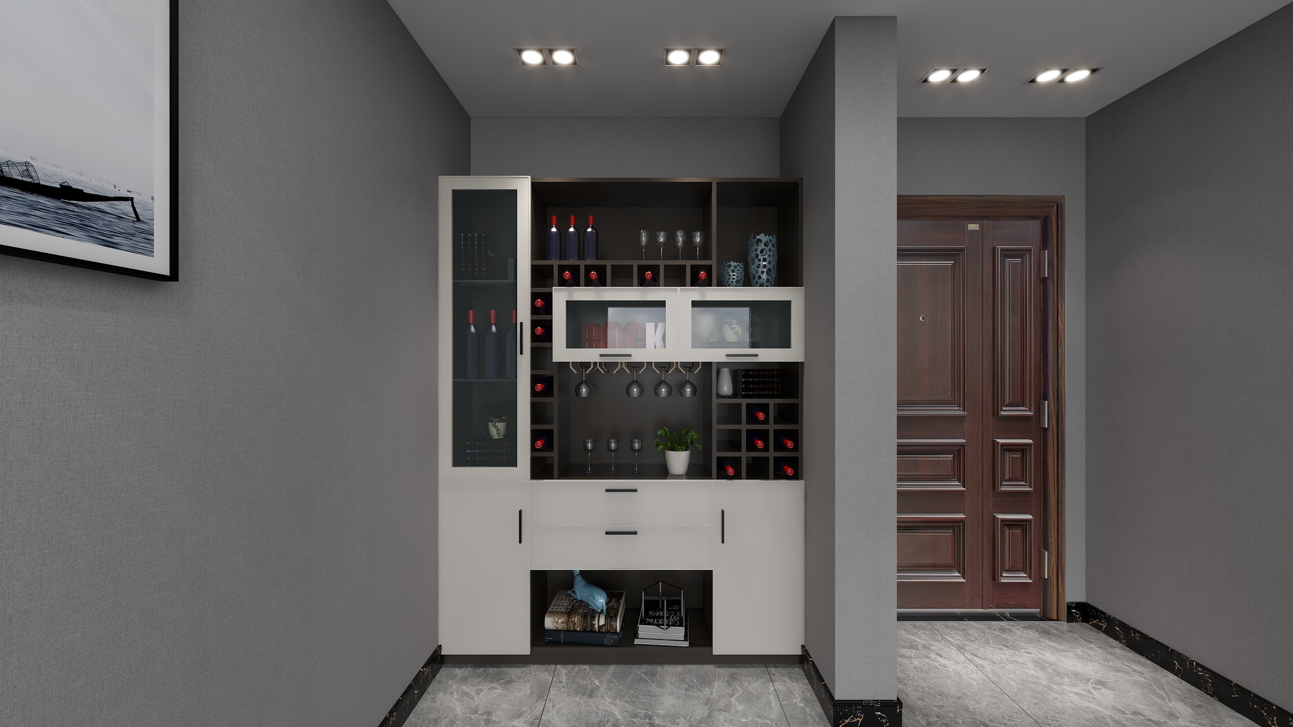 科贝尔全屋定制家居-科贝尔橱柜衣柜+全屋定制家具-金福第931502高清效果-装修设计方案