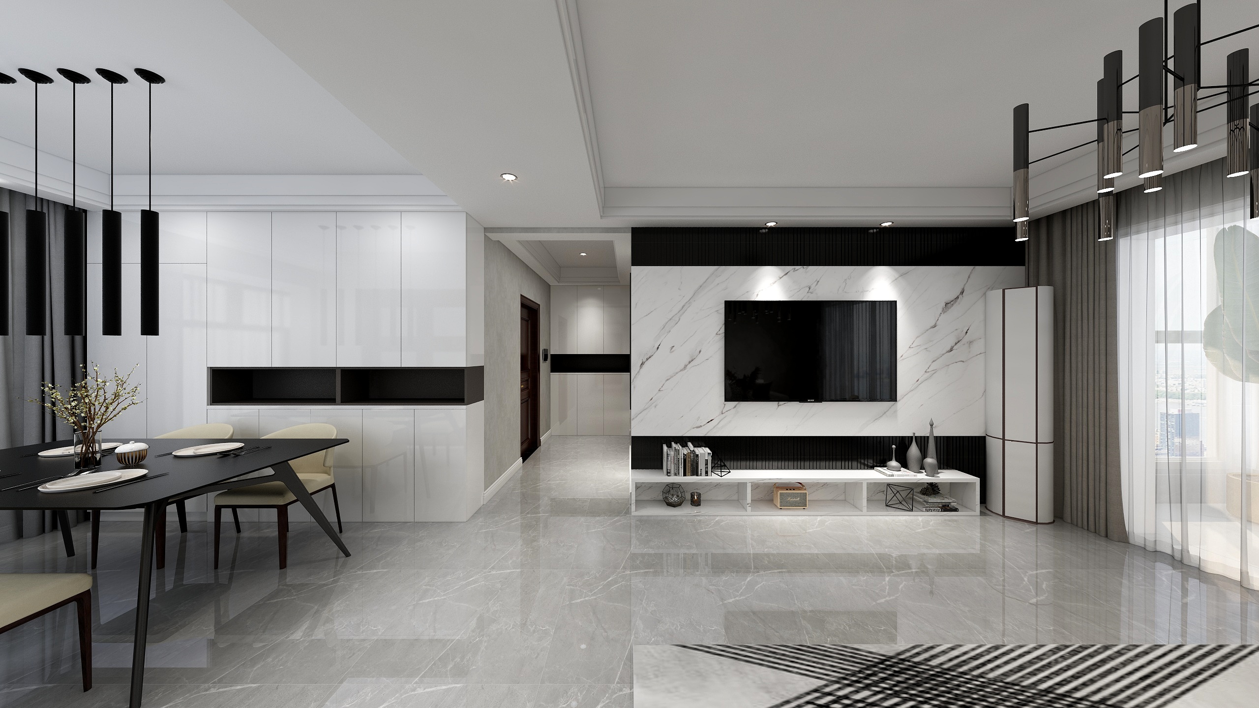 SuperLucky000-豪园140现代结构主义-装修设计方案