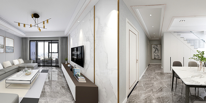 周维设计-理想城市花园600-1#602（轻奢）-装修设计方案