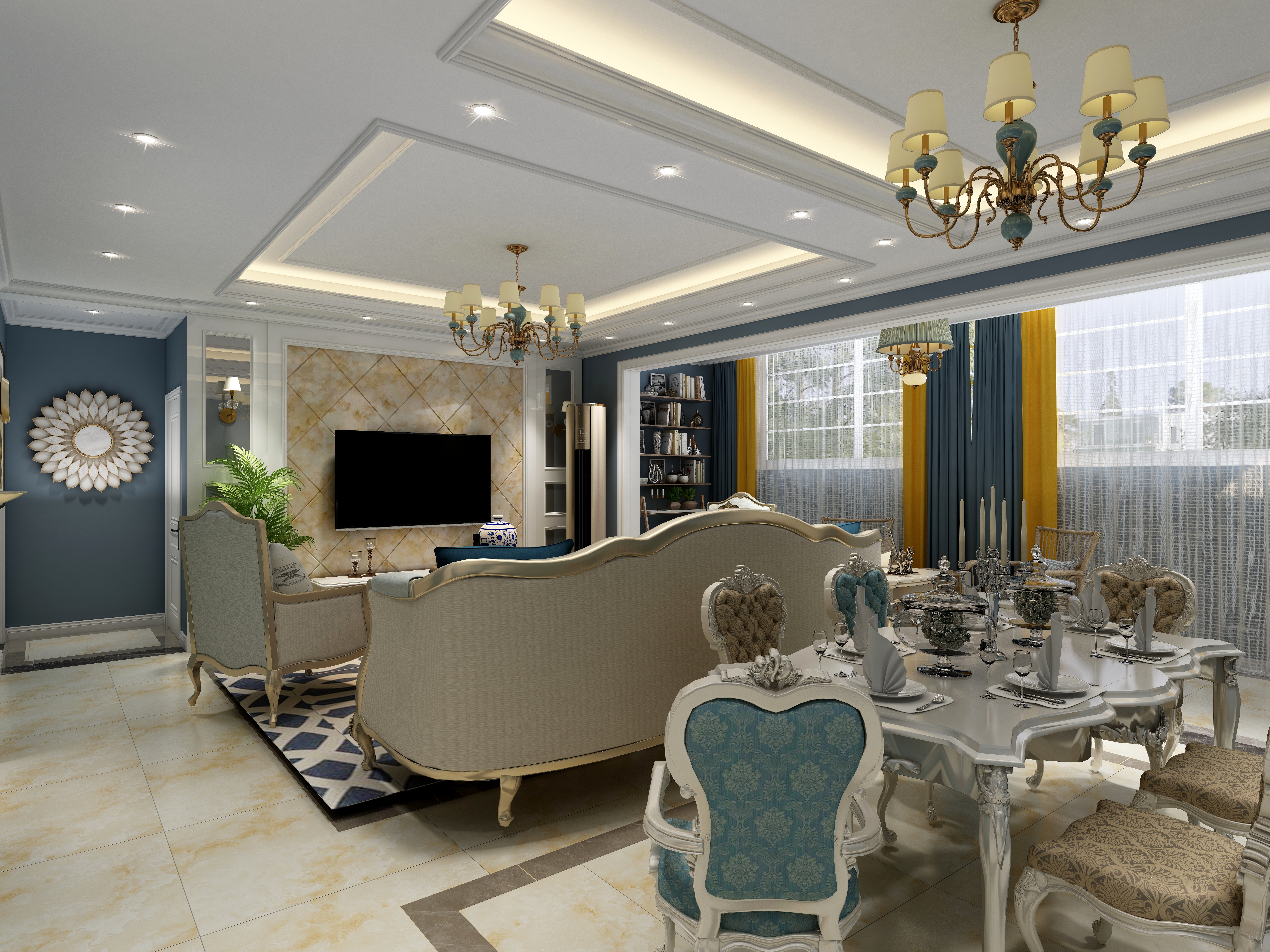 捷西定制-兰台府A户型-简欧-装修设计方案